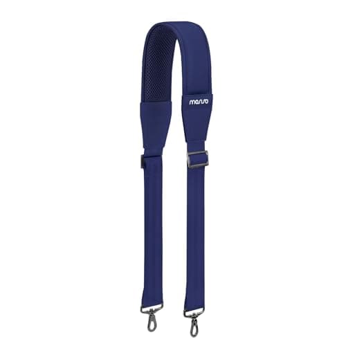MOSISO 59 Inch Breathable Shoulder Strap, Non-Slip & Padded for Laptop Bags, Black — Navy Blue