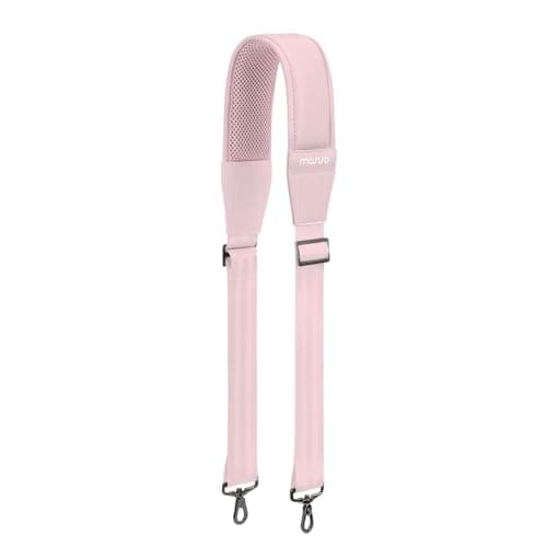 MOSISO 59 Inch Breathable Shoulder Strap, Non-Slip & Padded for Laptop Bags, Black — Pink