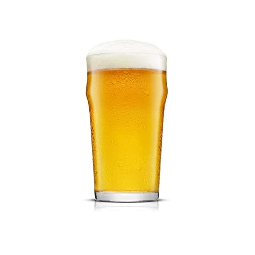 JoyJolt 19oz Beer Pint Glasses Set of 4 - Large Traditional Pub Style for Guinness and Craft Beers