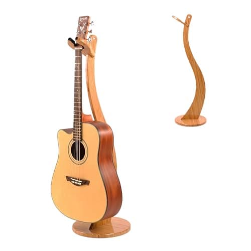 Handmade Bamboo Guitar Stand for Acoustic & Electric Guitars, Mandolins & Banjos