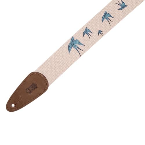Levy's MC8U-006 Decorative Print Guitar Strap, 2" Cotton with Suede Ends