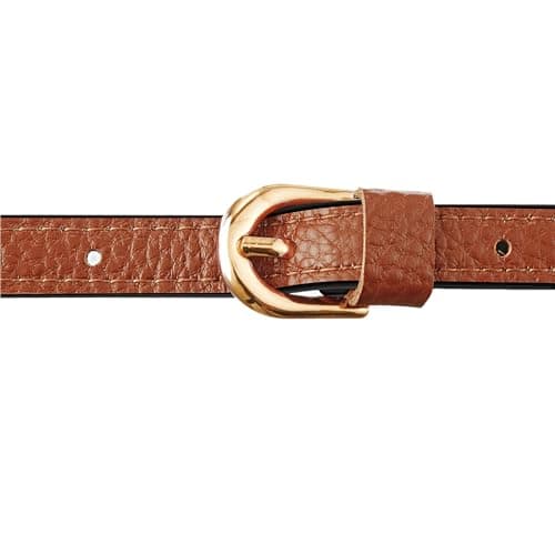SEAVILIA Genuine Leather Purse Strap Replacement Handmade Shoulder Crossbody Bag Strap — Brown Up & Gold Hardware