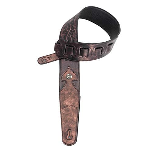 Walker & Williams LIP-05 Metallic Copper Leather Guitar Strap