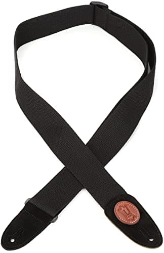 Levy's X-long 2 Cotton Guitar Strap - Black