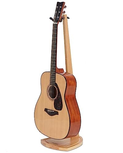 Mahogany Wood Guitar Stand for Home and Studio — Red Oak