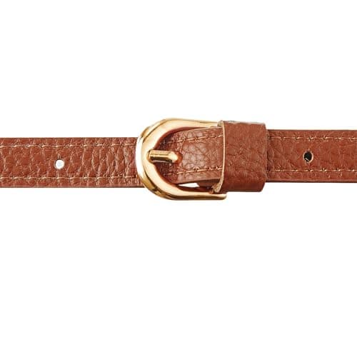 SEAVILIA Genuine Leather Purse Strap Replacement Handmade Shoulder Crossbody Bag Strap — Brown & Gold Hardware