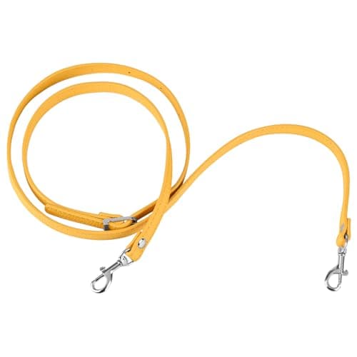 Audingull Handbag Purse Strap Replacement Adjustable Leather Crossbody — Yellow With Silver Buckle