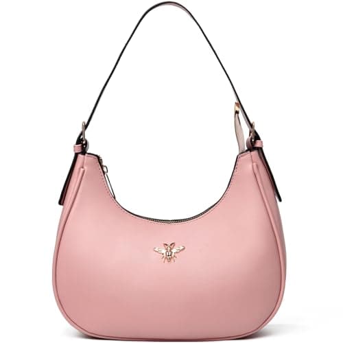 CROJUYI Small Crescent Shoulder Purse for Women — Q Pink