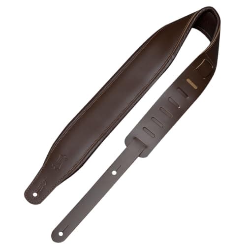 Levy's Leathers 3" Wide Amped Dark Brown Guitar Strap