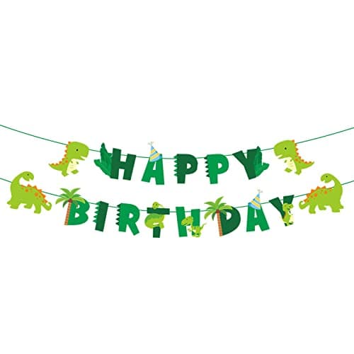 Camping Theme Birthday Party Decorations Kit Banner Topper — Green