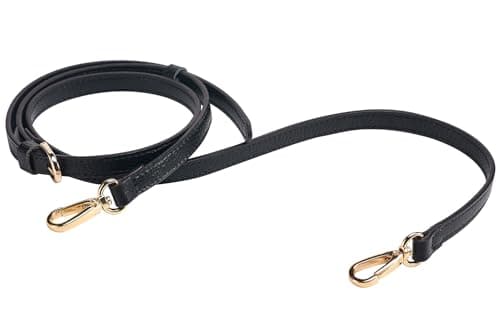 Full Grain Genuine Leather Strap for Crossbody Handbags - LIVE UP — 1# Black