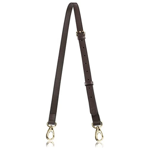 Allzedream Genuine Leather Crossbody Handbag Purse Strap Replacement Adjustable Long — Dark Coffee