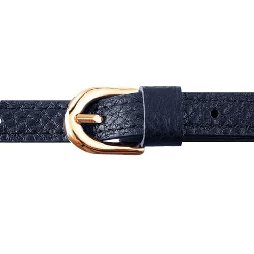 SEAVILIA Genuine Leather Purse Strap Replacement Handmade Shoulder Crossbody Bag Strap — Navy Blue & Gold Hardware