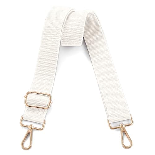 Universal Adjustable Crossbody Shoulder Bag Strap — Gold - White