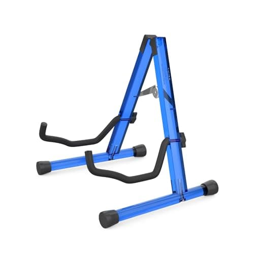 MUSO Crystal Bubble Acoustic/Electric Guitar & Bass Floor Stand — Blue