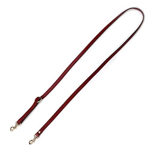 VanEnjoy Genuine Leather Crossbody Strap Replacement - 1/2" Width, 25-51" Length — Purplish Red