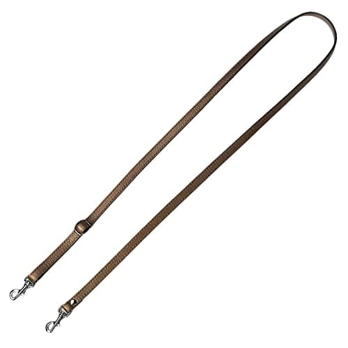 VanEnjoy Genuine Leather Crossbody Strap Replacement - 1/2" Width, 25-51" Length — Bronze - Gun Buckles