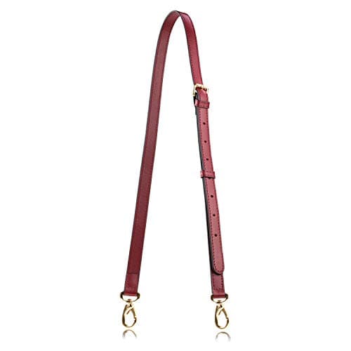 Allzedream Genuine Leather Crossbody Handbag Purse Strap Replacement Adjustable Long — Wine