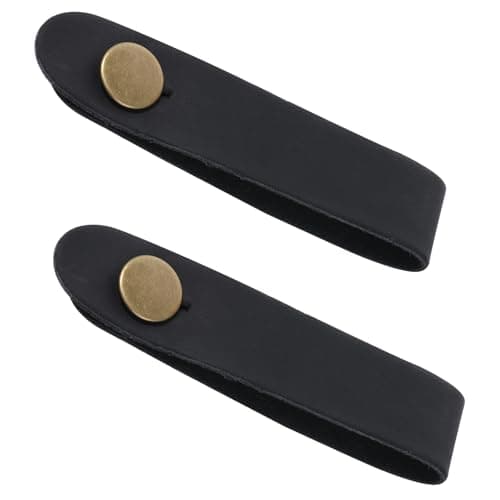 2pcs Leather Guitar Neck Strap with Button Lock for Acoustic & Electric Guitars, Ukulele Accessories