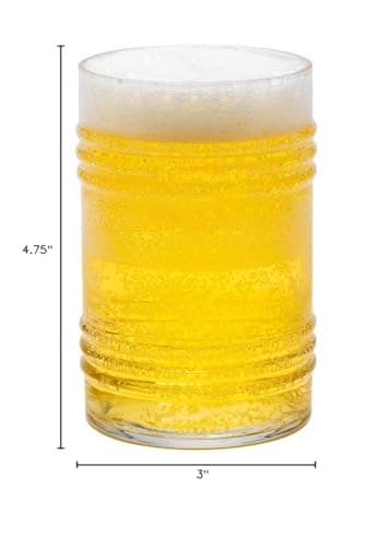 16-Ounce Tin Can-Shaped Pint Glasses Set Of 6 - Restaurantware Clear Dishwasher-Safe Beer Glasses