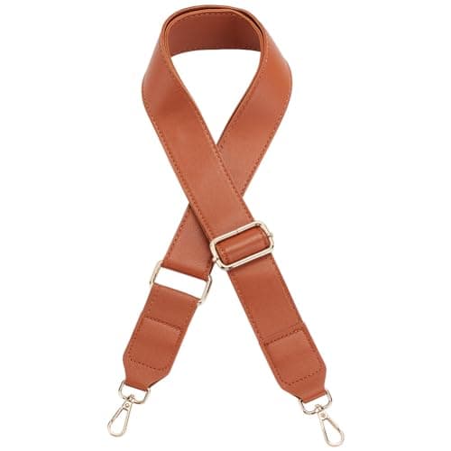 PH PandaHall 1.4 Inch Wide Black PU Leather Shoulder Bag Strap for Briefcase Messenger Bags Women Purse — Brown