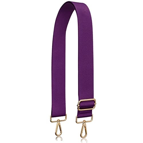 Allzedream Thick Strap Wide Adjustable Crossbody Handbag — Purple-gold Hardware