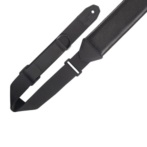 Levy's MRHGS-BLK Black Leather Guitar Strap
