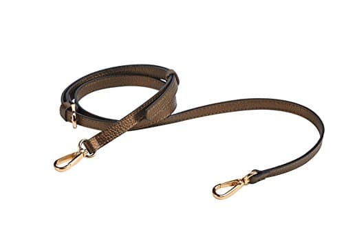 Full Grain Genuine Leather Strap for Crossbody Handbags - LIVE UP — Antique Brass