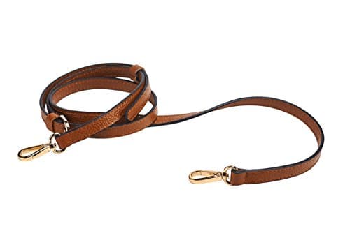 Full Grain Genuine Leather Strap for Crossbody Handbags - LIVE UP — Brown