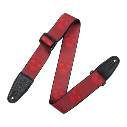 Levy's 2" Wide Polyester Guitar Strap — Dark Red