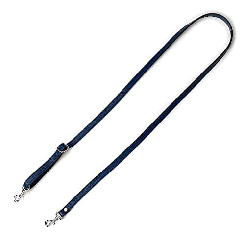 VanEnjoy Genuine Leather Crossbody Strap Replacement - 1/2" Width, 25-51" Length — Blue-silver Buckles