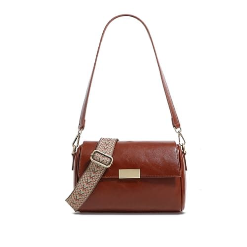 Premium Vegan Leather Shoulder Bag for Women, Detachable 2-Strap Crossbody