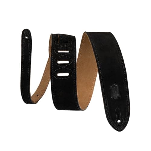 Levy's 2" Brown Suede Leather Strap — Black