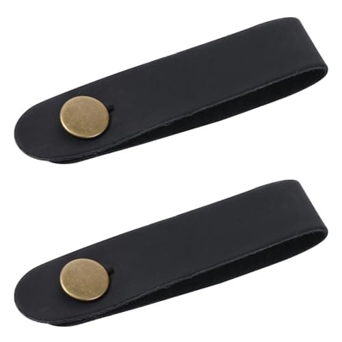 2pcs Leather Guitar Neck Strap with Button Lock for Acoustic & Electric Guitars, Ukulele Accessories