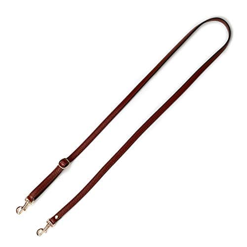 VanEnjoy Genuine Leather Crossbody Strap Replacement - 1/2" Width, 25-51" Length — Brownish Red