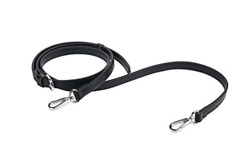 Full Grain Genuine Leather Strap for Crossbody Handbags - LIVE UP — 2# Black-silver Buckles
