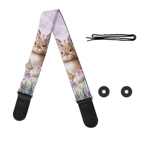 GLENLCWE Colorful Sea Turtle Guitar Strap for Acoustic, Electric & Bass — Rabbit
