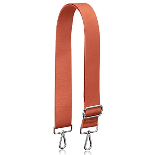Allzedream Thick Strap Wide Adjustable Crossbody Handbag — Light Orange-silvery Hardware