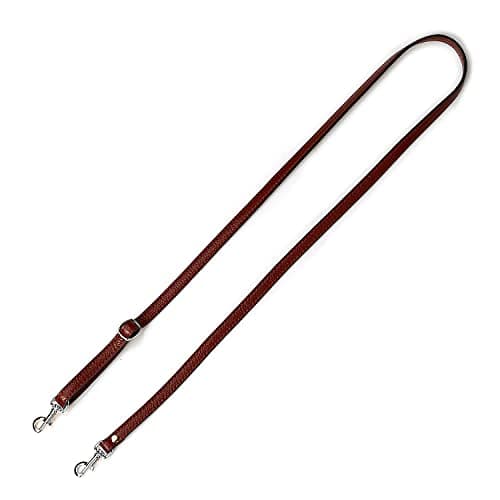 VanEnjoy Genuine Leather Crossbody Strap Replacement - 1/2" Width, 25-51" Length — Coffee-silver Buckles