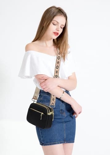 Adjustable Replacement Shoulder Strap for Crossbody Bags, Retro Jacquard Embroidery Design