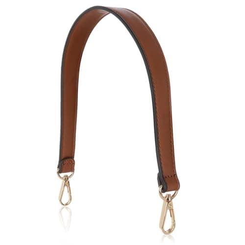 Prasacco Leather Shoulder Bag Straps with Swivel Clasps — Brown