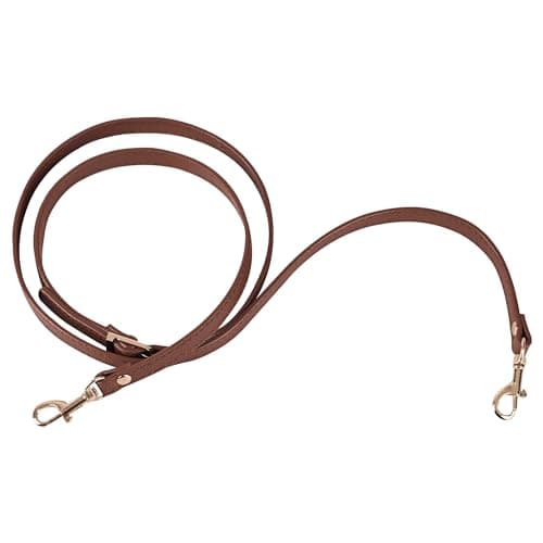 Audingull Handbag Purse Strap Replacement Adjustable Leather Crossbody — Brown With Gold Buckle