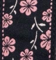 KLIQ Vintage Woven Guitar Strap for Acoustic & Electric Guitars — Flower Pink Wildflower