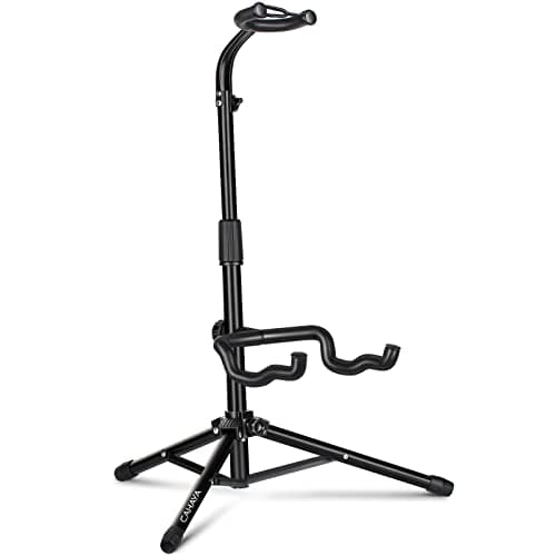 CAHAYA Black Height Adjustable Guitar Stand for Acoustic Electric Classical Bass Banjo