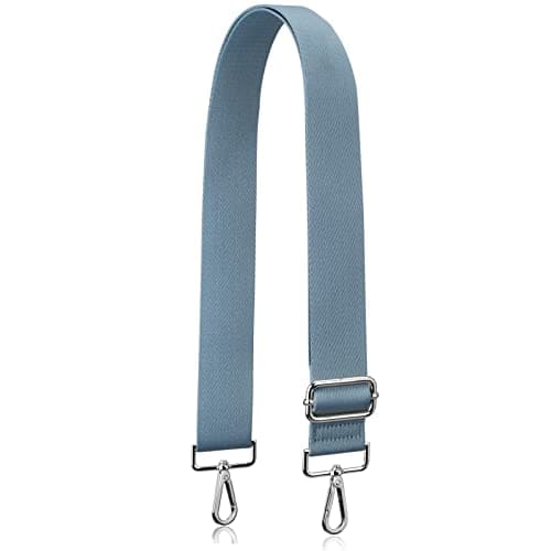 Allzedream Thick Strap Wide Adjustable Crossbody Handbag — Light Blue-silvery Hardware