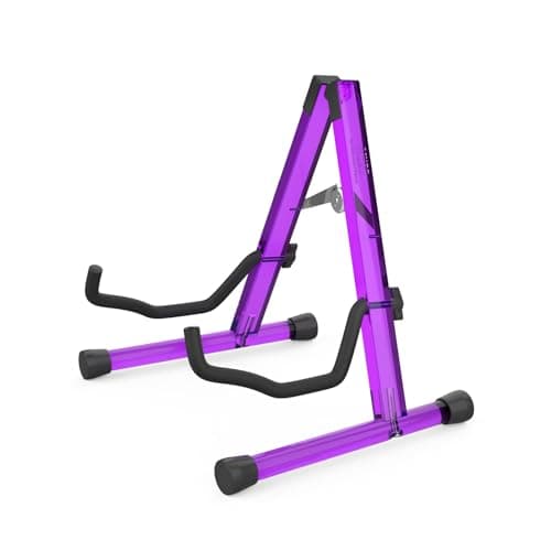 MUSO Crystal Bubble Acoustic/Electric Guitar & Bass Floor Stand — Purple