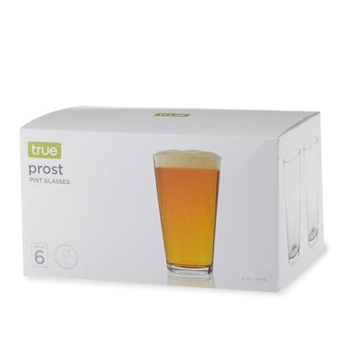 Professional Grade TRUE Pint Beer Glasses - Set of 6