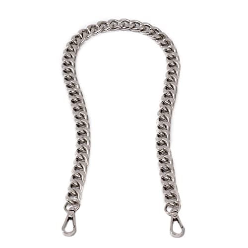 Xiazw Medium Metal Shoulder Crossbody Purse Chain Strap Replacement (26", Silver)