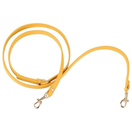 Audingull Handbag Purse Strap Replacement Adjustable Leather Crossbody — Yellow With Gold Buckle