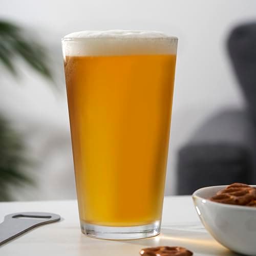 Professional Grade TRUE Pint Beer Glasses - Set of 6